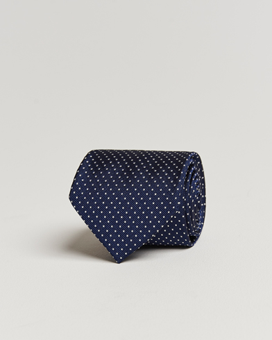 Heren | Cadeaus | Amanda Christensen | Micro Dot Classic Tie 8 cm Navy/White