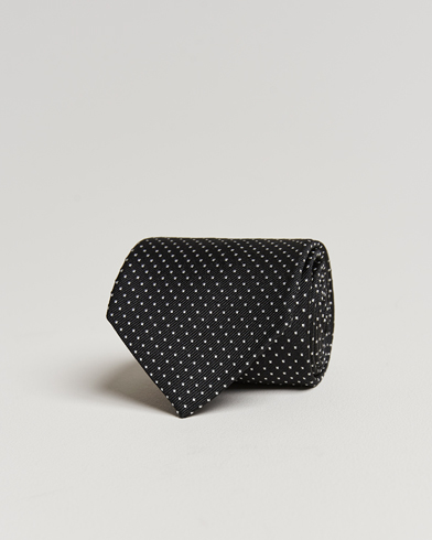 Heren | Amanda Christensen | Amanda Christensen | Micro Dot Classic Tie 8 cm Black/White