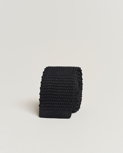 Heren | Amanda Christensen | Amanda Christensen | Knitted Silk Tie 6 cm Black