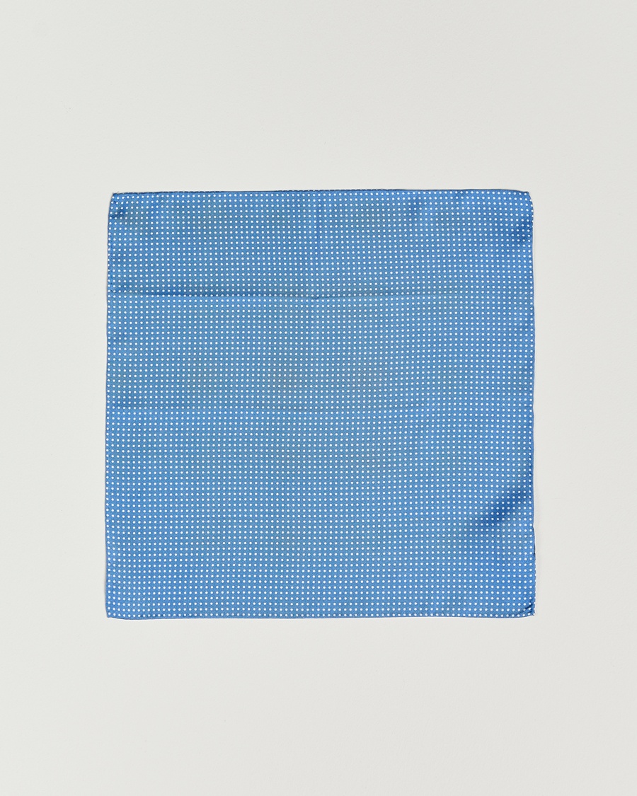 Heren | Amanda Christensen | Amanda Christensen | Handkerchief Dot Silk Sky Blue