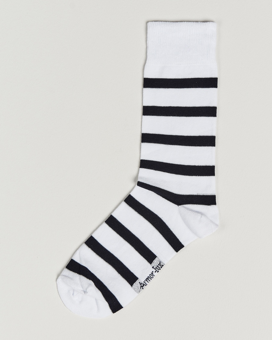 Heren | Basics | Armor-lux | Loer Stripe Sock White/Rich Navy