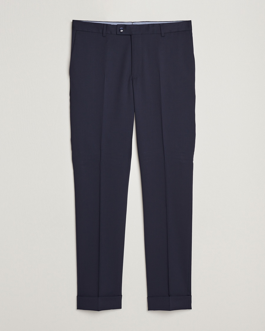 Morris Prestige Wool Suit Trousers Navy – Blauw
