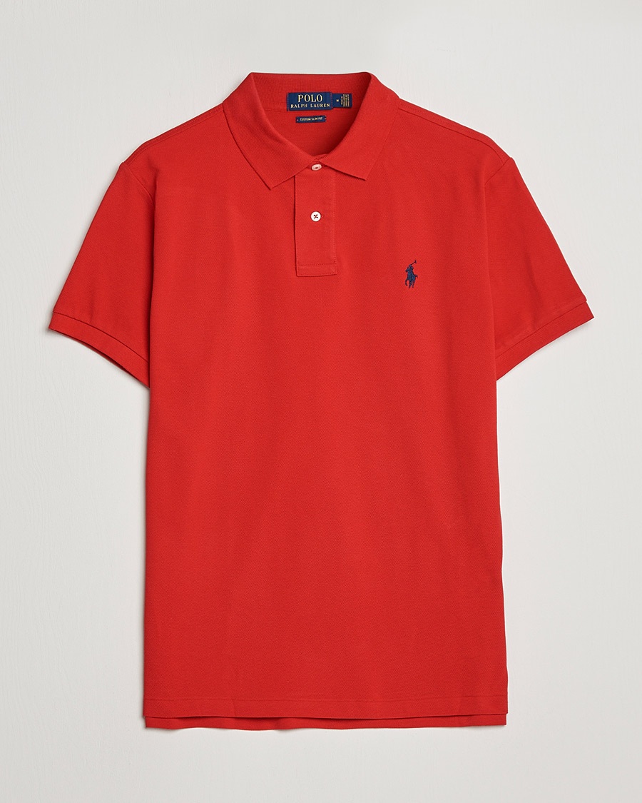 Polo Ralph Lauren Custom Slim Fit Polo Red – Rood
