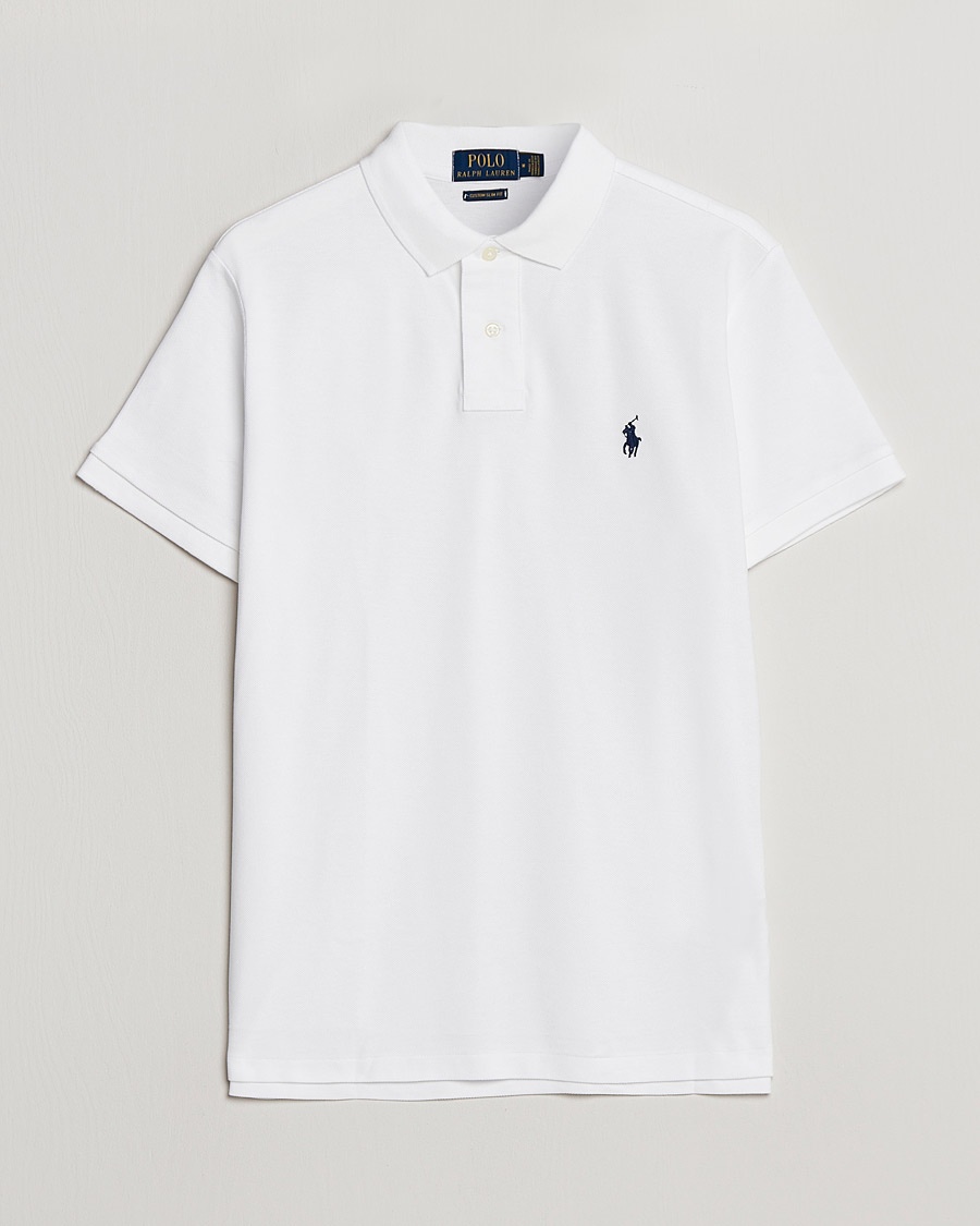 Polo Ralph Lauren Custom Slim Fit Polo White – Wit