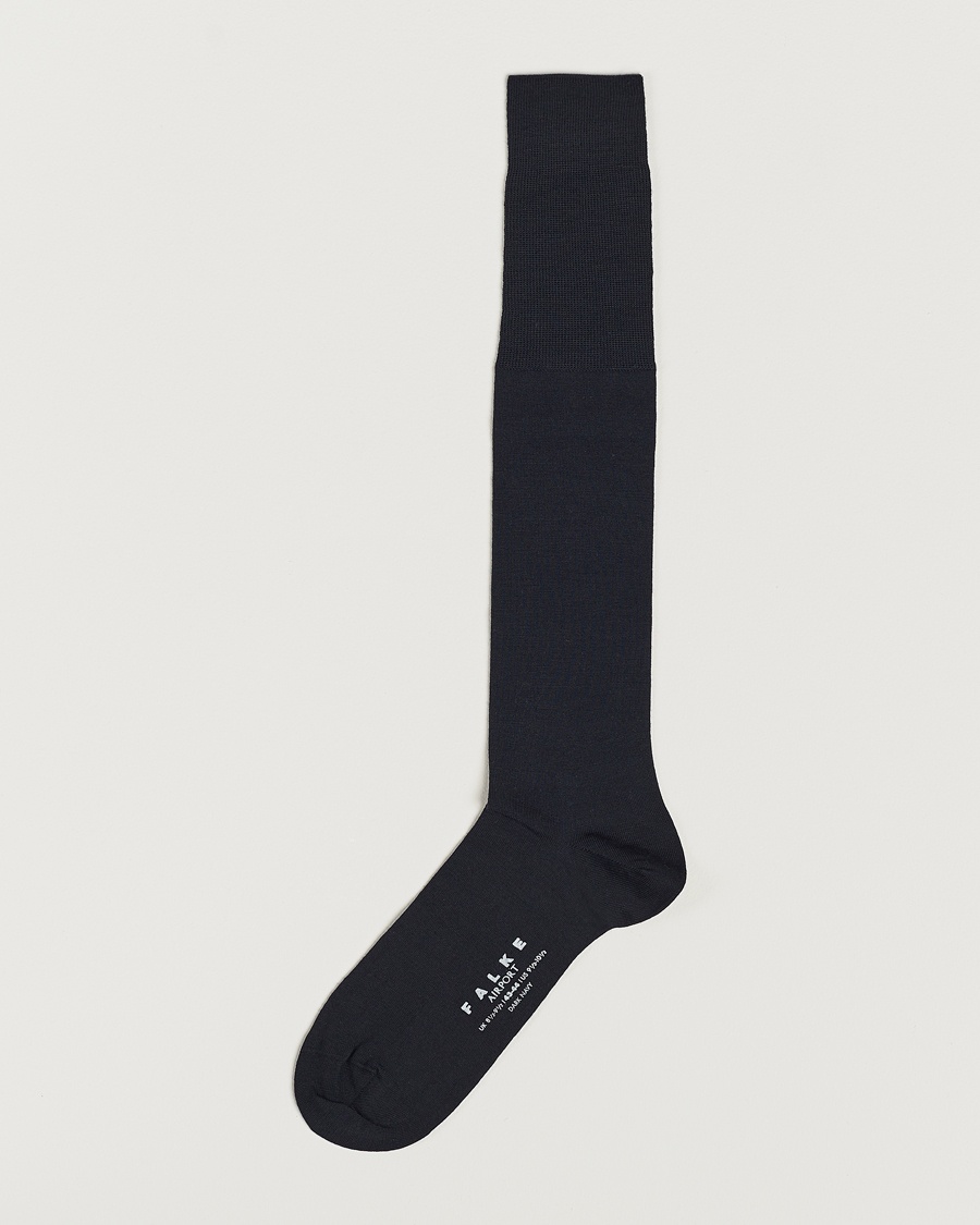Falke Airport Knee Socks Dark Navy – Blauw