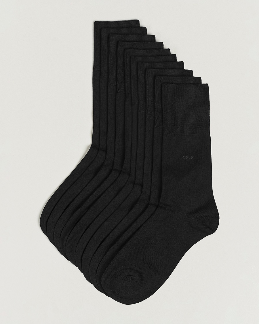 CDLP 10-Pack Bamboo Socks Black – Zwart