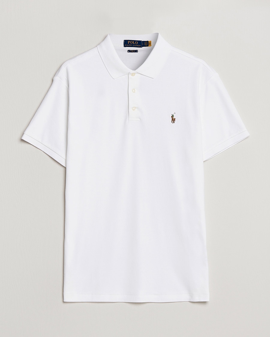  Slim Fit Pima Cotton Polo White