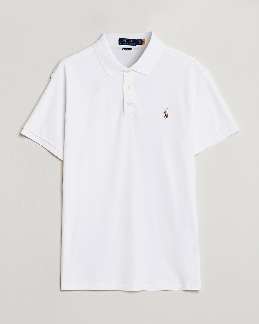 Polo Ralph Lauren Slim Fit Pima Cotton Polo White – Wit