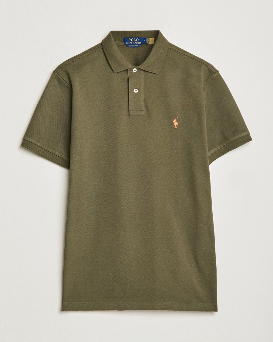 Polo Ralph Lauren Custom Slim Fit Polo Canopy Olive – Groen