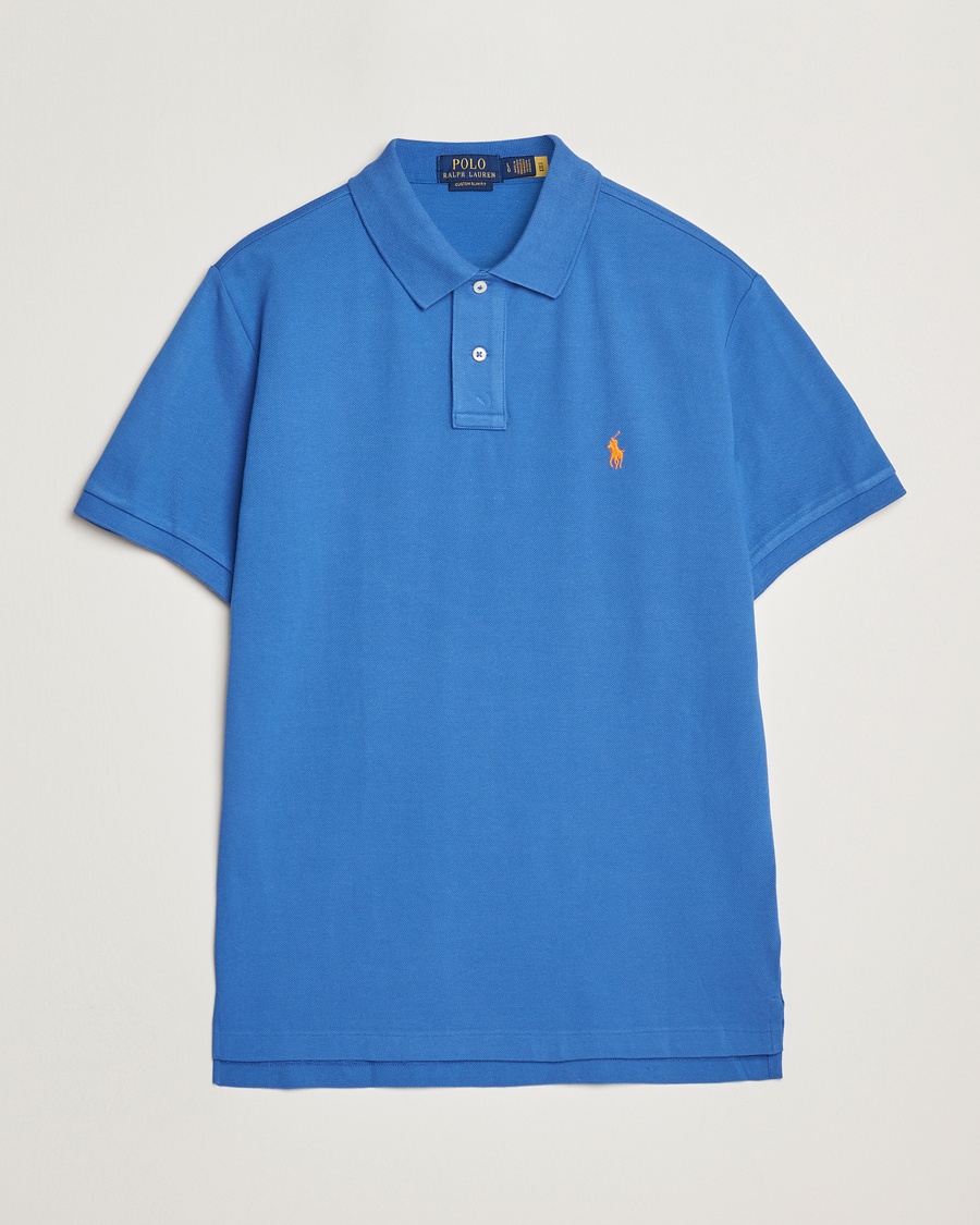 Polo Ralph Lauren Custom Slim Fit Polo New Iris Blue – Blauw