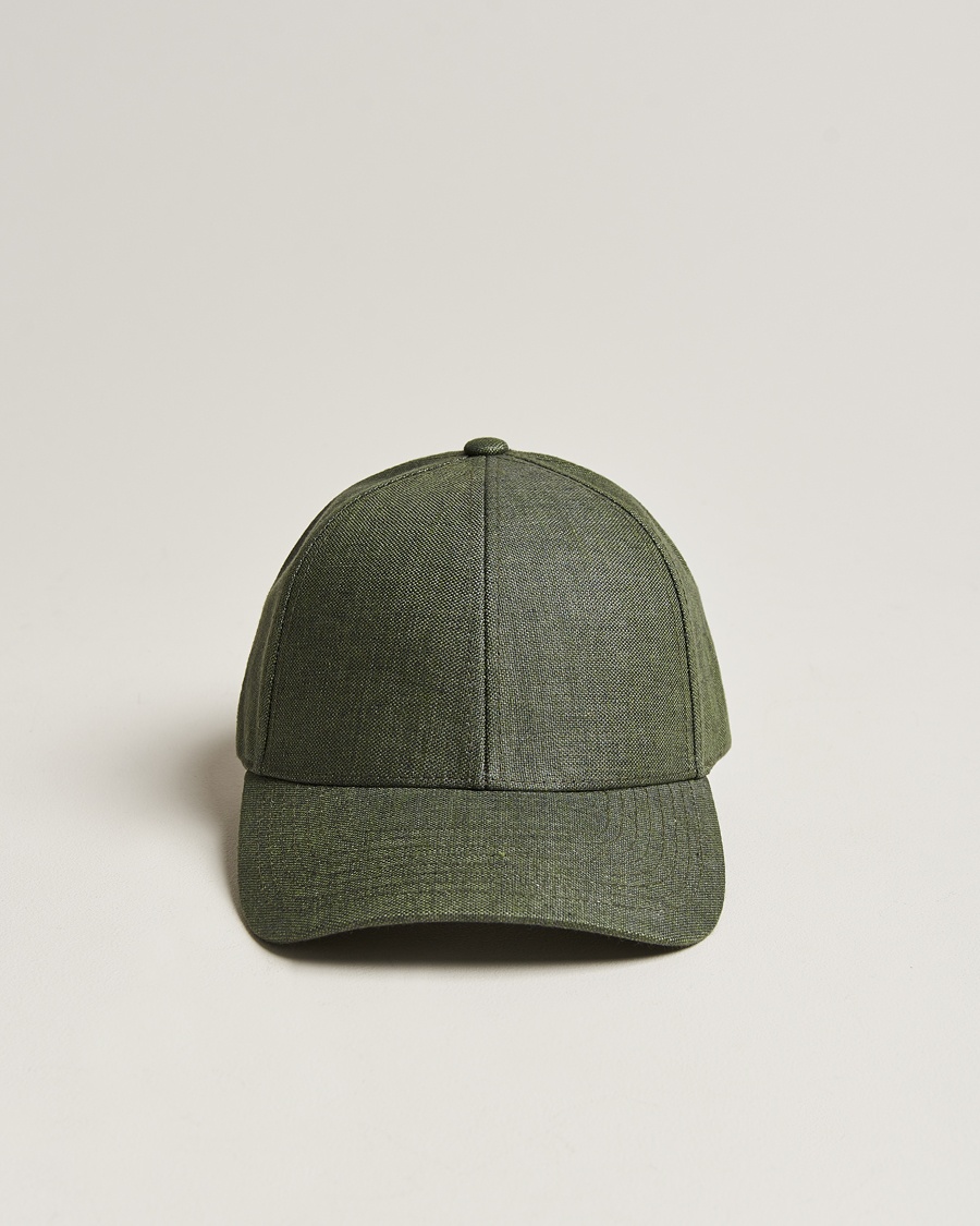 Varsity Headwear Linen Baseball Cap French Olive – Groen
