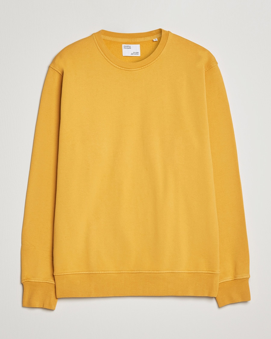 Heren | Basics | Colorful Standard | Classic Organic Crew Neck Sweat Burned Yellow
