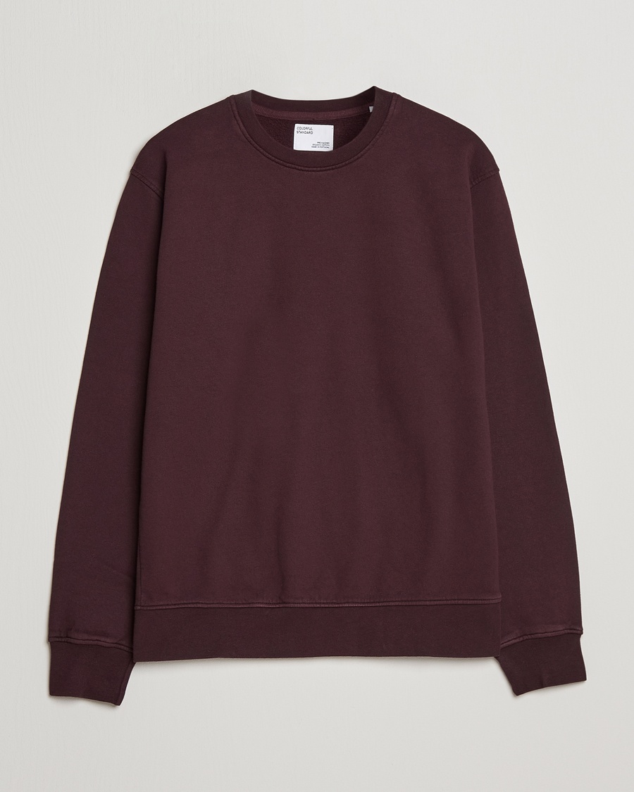 Heren | Basics | Colorful Standard | Classic Organic Crew Neck Sweat Oxblood Red