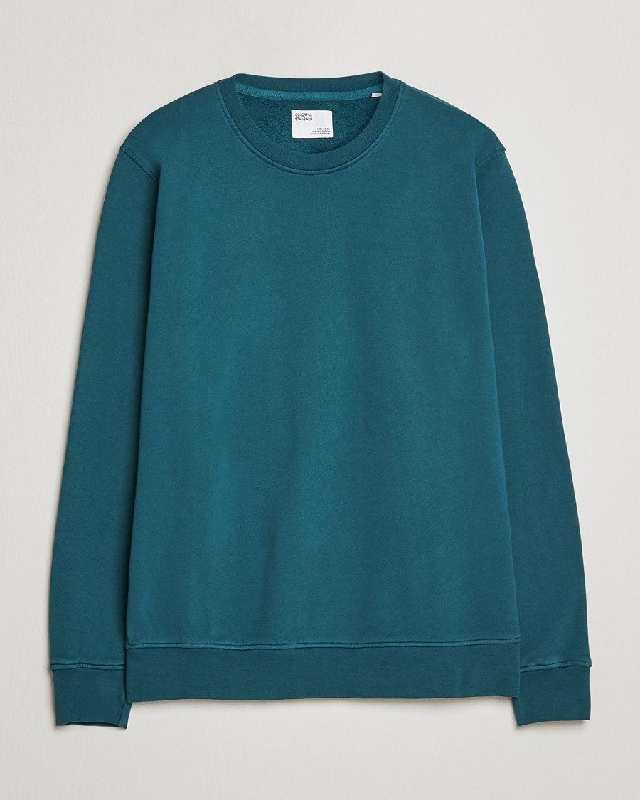 Colorful Standard Classic Organic Crew Neck Sweat Ocean Green – Groen