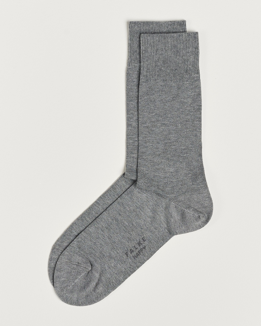 Falke Happy 2-Pack Cotton Socks Light Grey – Grijs
