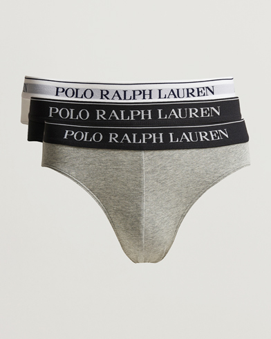 Heren | Polo Ralph Lauren | Polo Ralph Lauren | 3-Pack Low Rise Brief Black/White/Grey