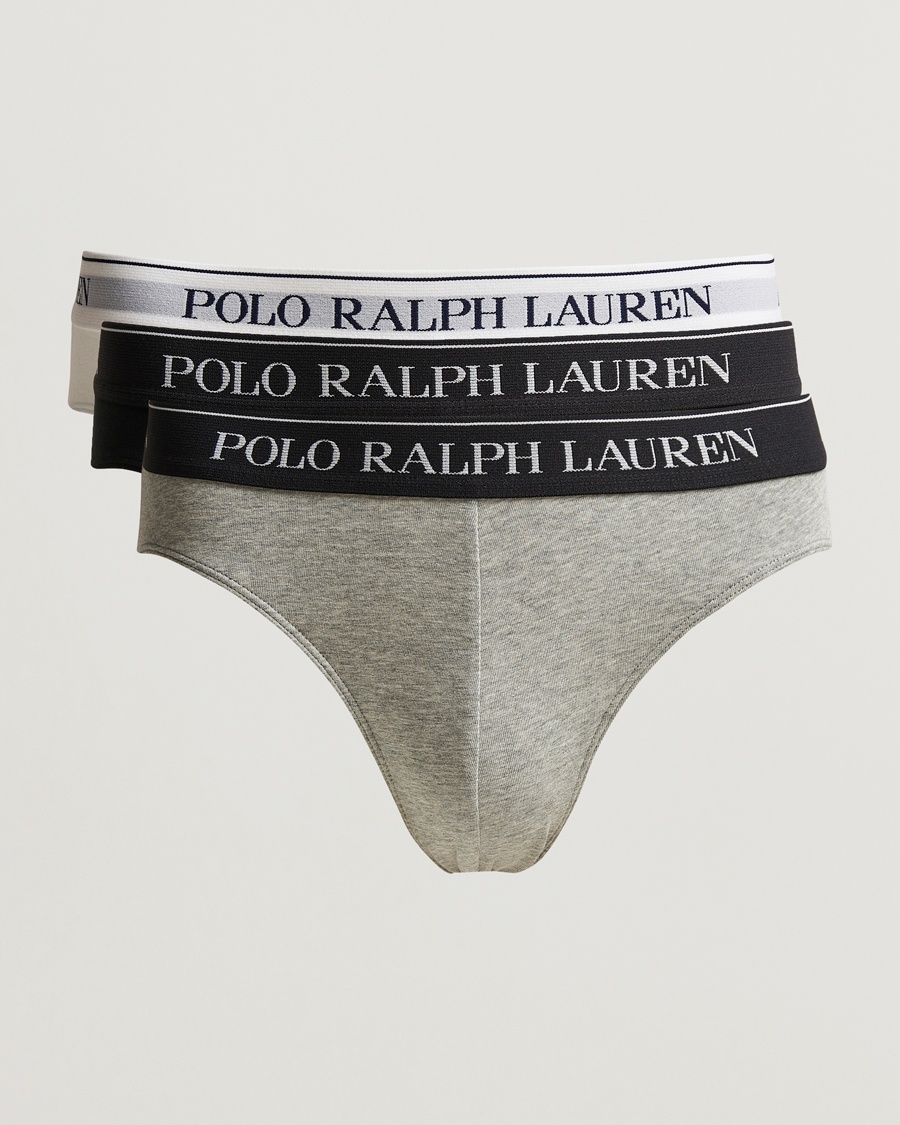 Polo Ralph Lauren 3-Pack Low Rise Brief Black/White/Grey – Grijs