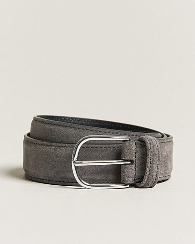 Anderson's Suede 3,5 cm Belt Grey – Grijs