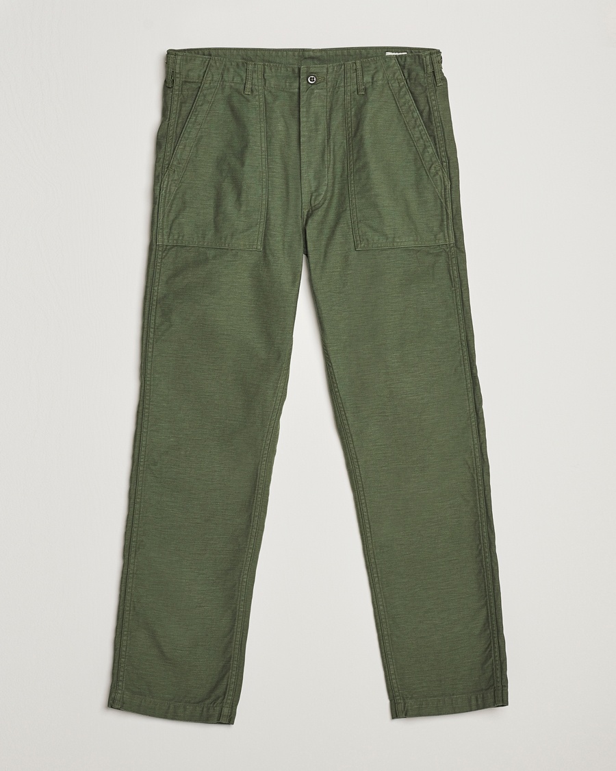 Heren | | orSlow | Slim Fit Original Sateen Fatigue Pants Green