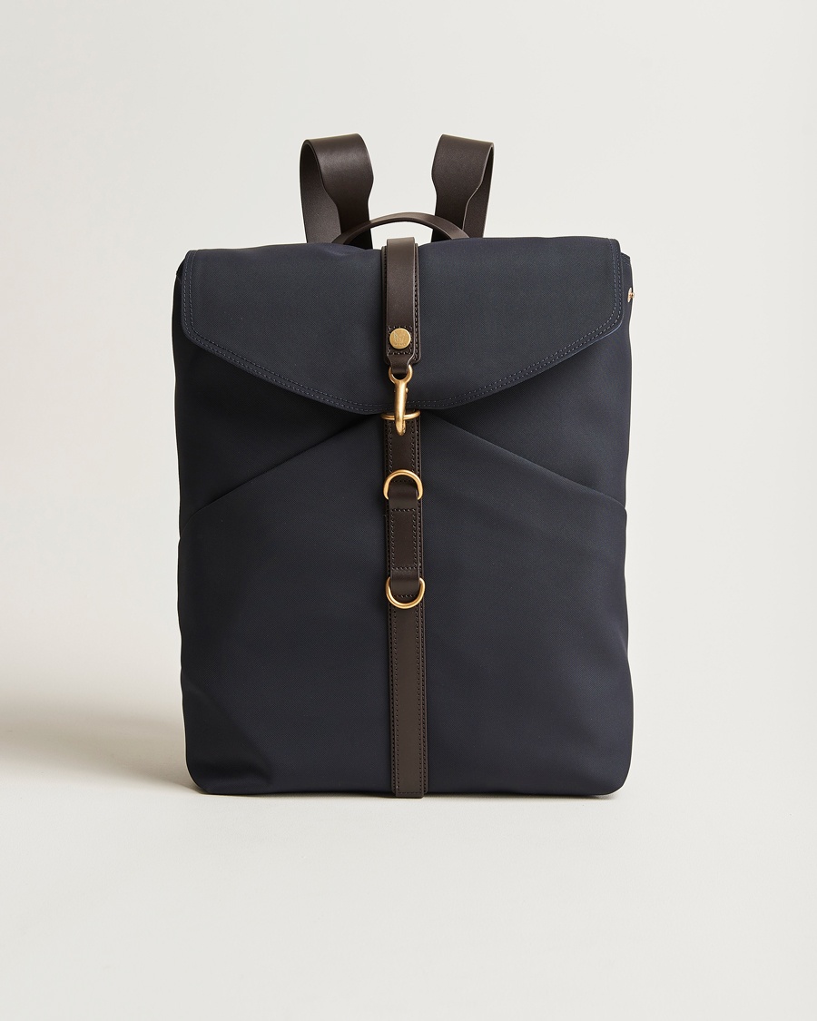 Mismo M/S Rucksack Navy/Dark Brown – Blauw
