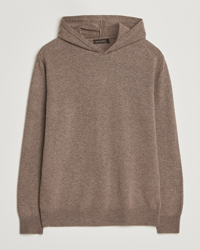 Oscar Jacobson Pascal Wool/Cashmere Hoodie Light Brown – Bruin