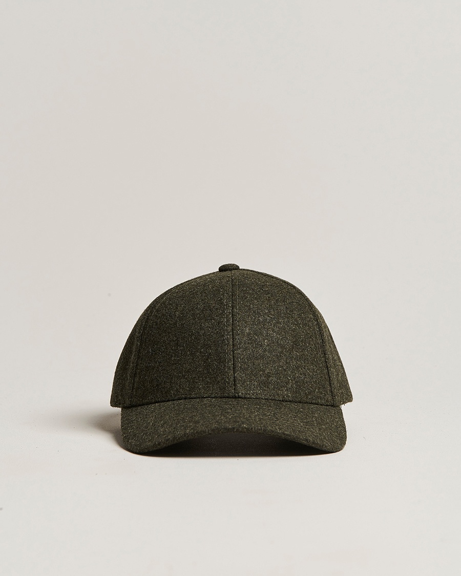 Heren | | Varsity Headwear | Flannel Baseball Cap Forest Green
