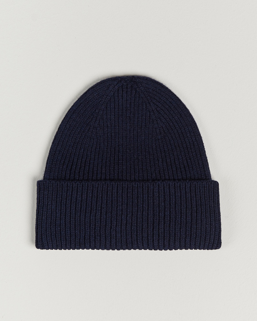 Colorful Standard Merino Wool Beanie Navy Blue – Blauw