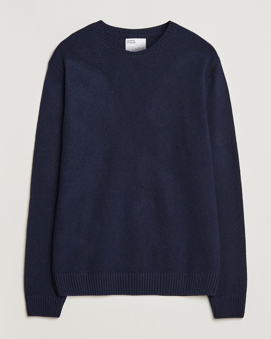 Colorful Standard Classic Merino Wool Crew Neck Navy Blue – Blauw