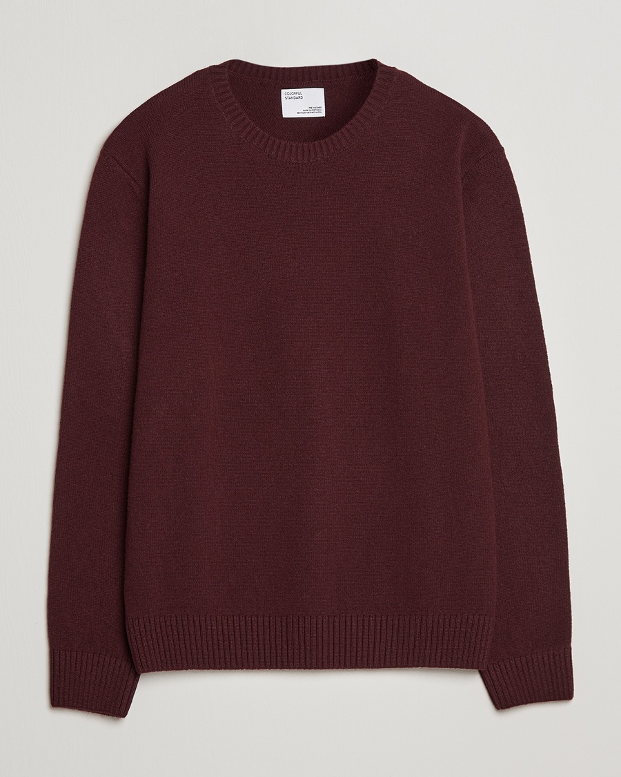 Colorful Standard Classic Merino Wool Crew Neck Oxblood Red – Rood