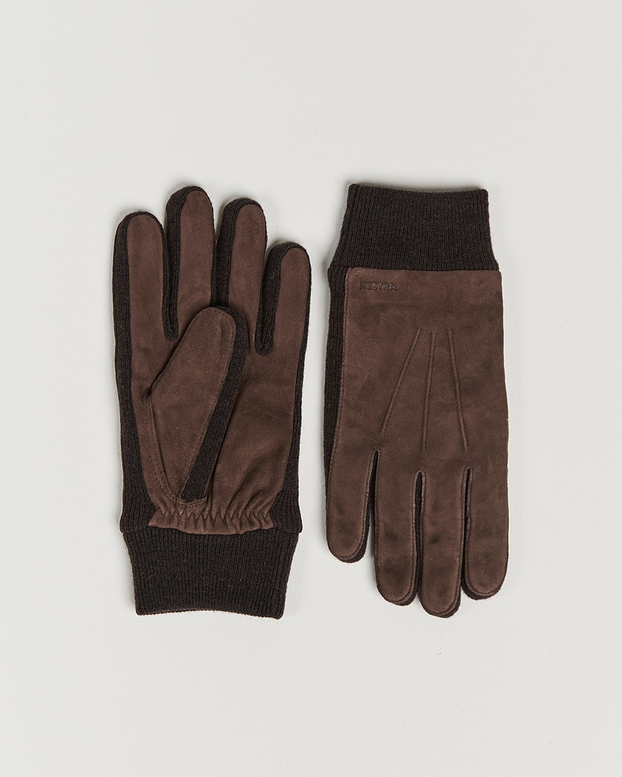 Hestra Geoffery Suede Wool Tricot Glove Espresso – Bruin