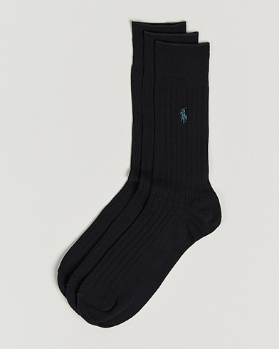 Heren | Polo Ralph Lauren | Polo Ralph Lauren | 3-Pack Egyptian Cotton Socks Black