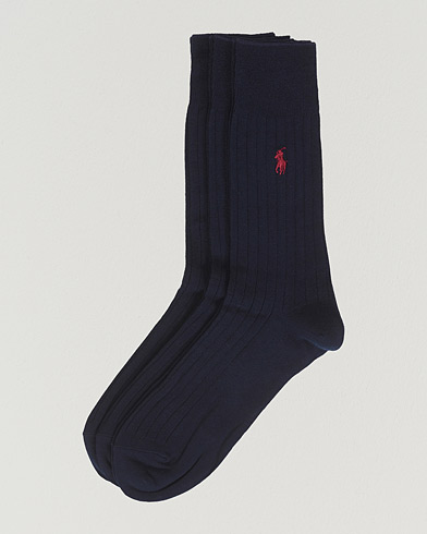 Heren | Polo Ralph Lauren | Polo Ralph Lauren | 3-Pack Egyptian Cotton Socks Navy