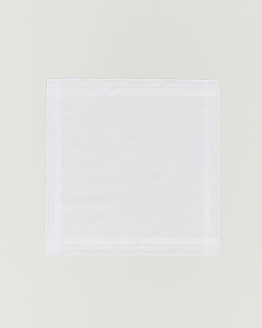 Amanda Christensen Cotton Pocket Square White – Wit