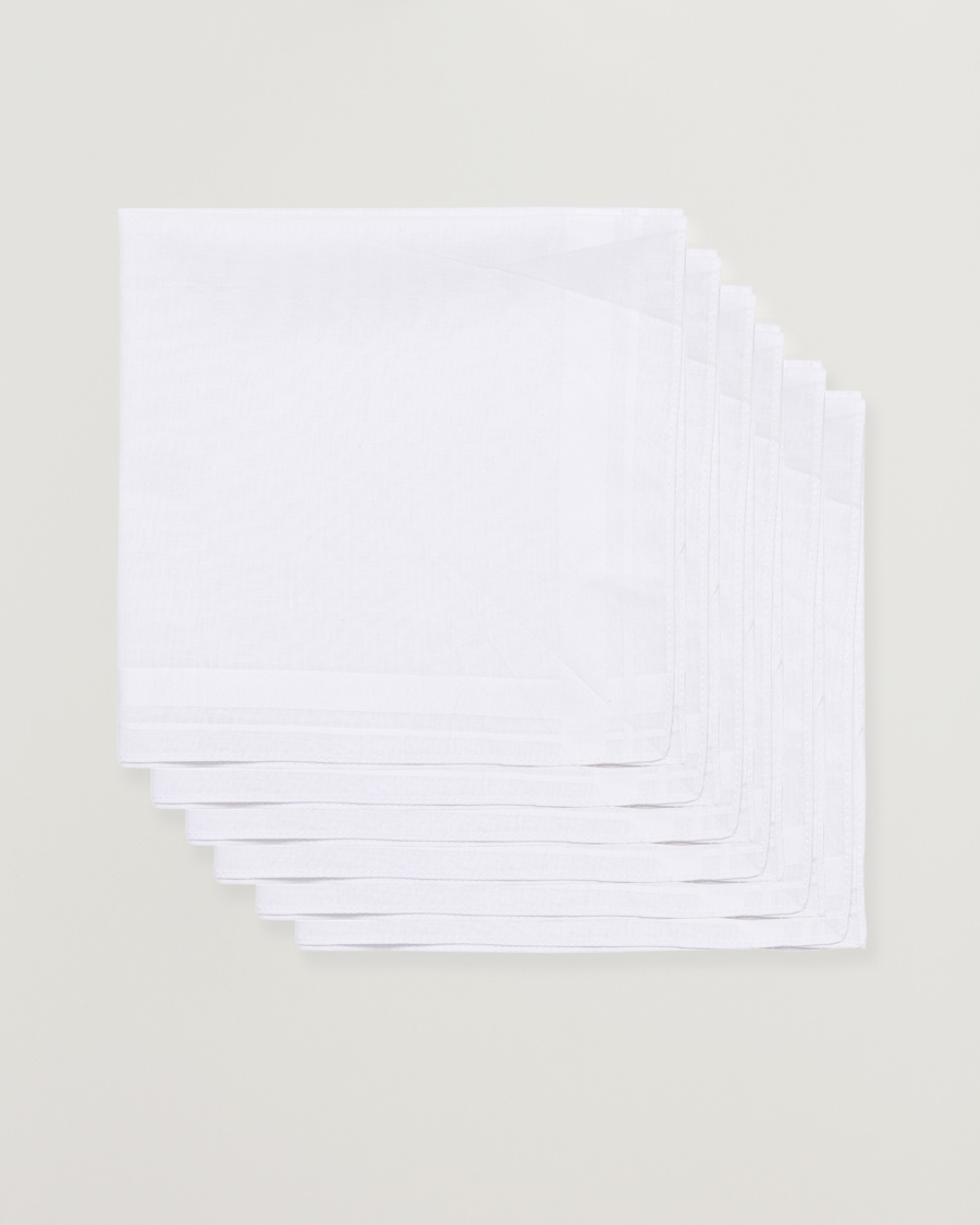 Heren | Amanda Christensen | Amanda Christensen | 6-pack Cotton Pocket Square White