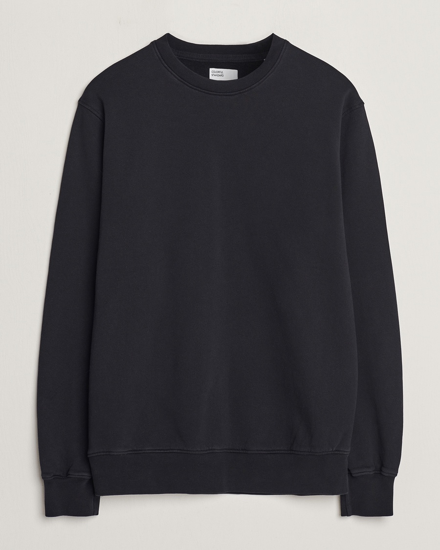 Colorful Standard Classic Organic Crew Neck Sweat Deep Black – Zwart