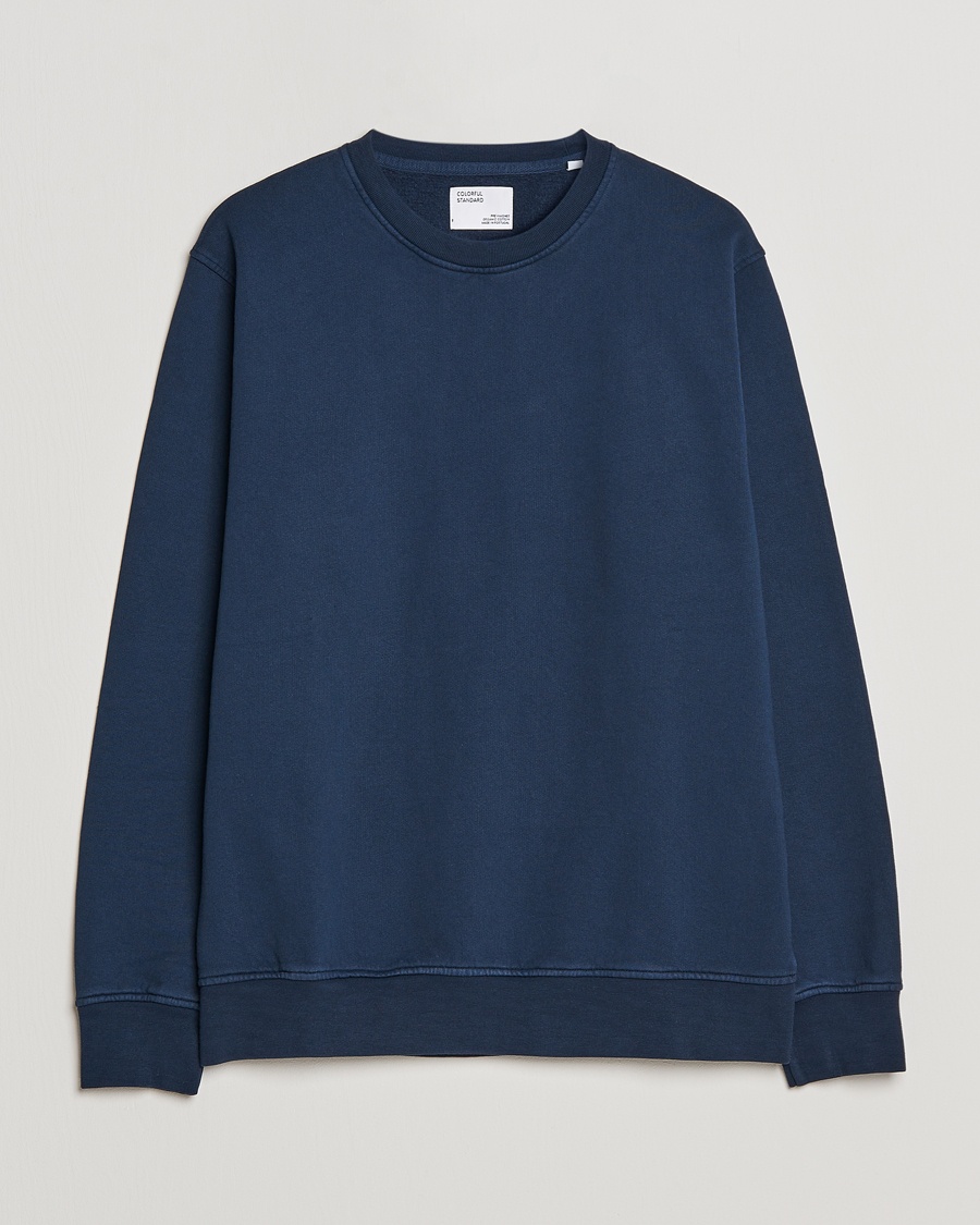 Colorful Standard Classic Organic Crew Neck Sweat Navy Blue – Blauw