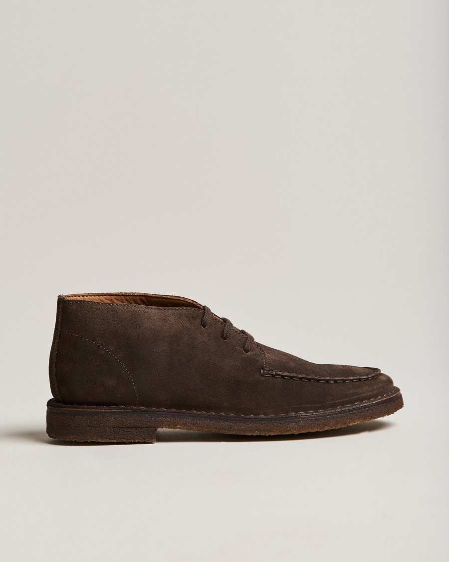Drake's Crosby Moc-Toe Suede Chukka Boots Dark Brown – Bruin