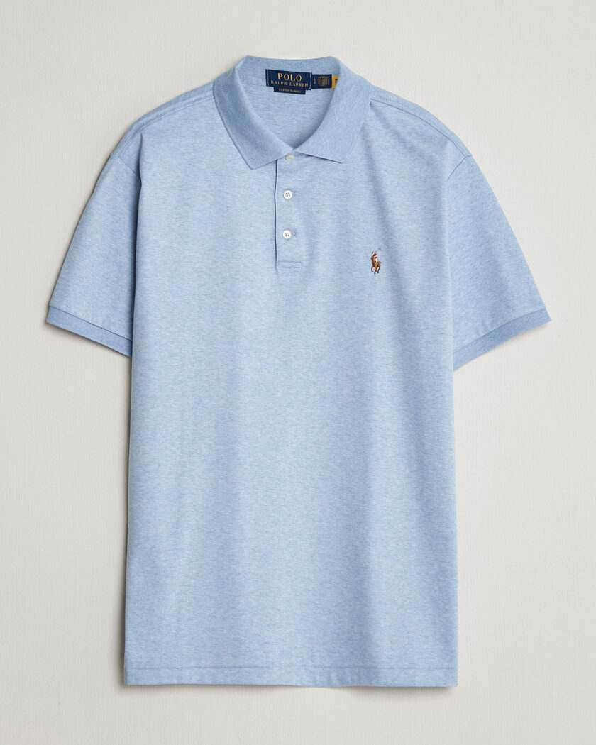 Polo Ralph Lauren Luxury Pima Cotton Polo Jamaica Heather – Blauw
