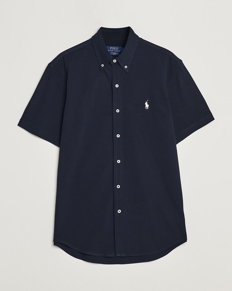 Polo Ralph Lauren Featherweight Mesh Short Sleeve Shirt Aviator Navy – Blauw