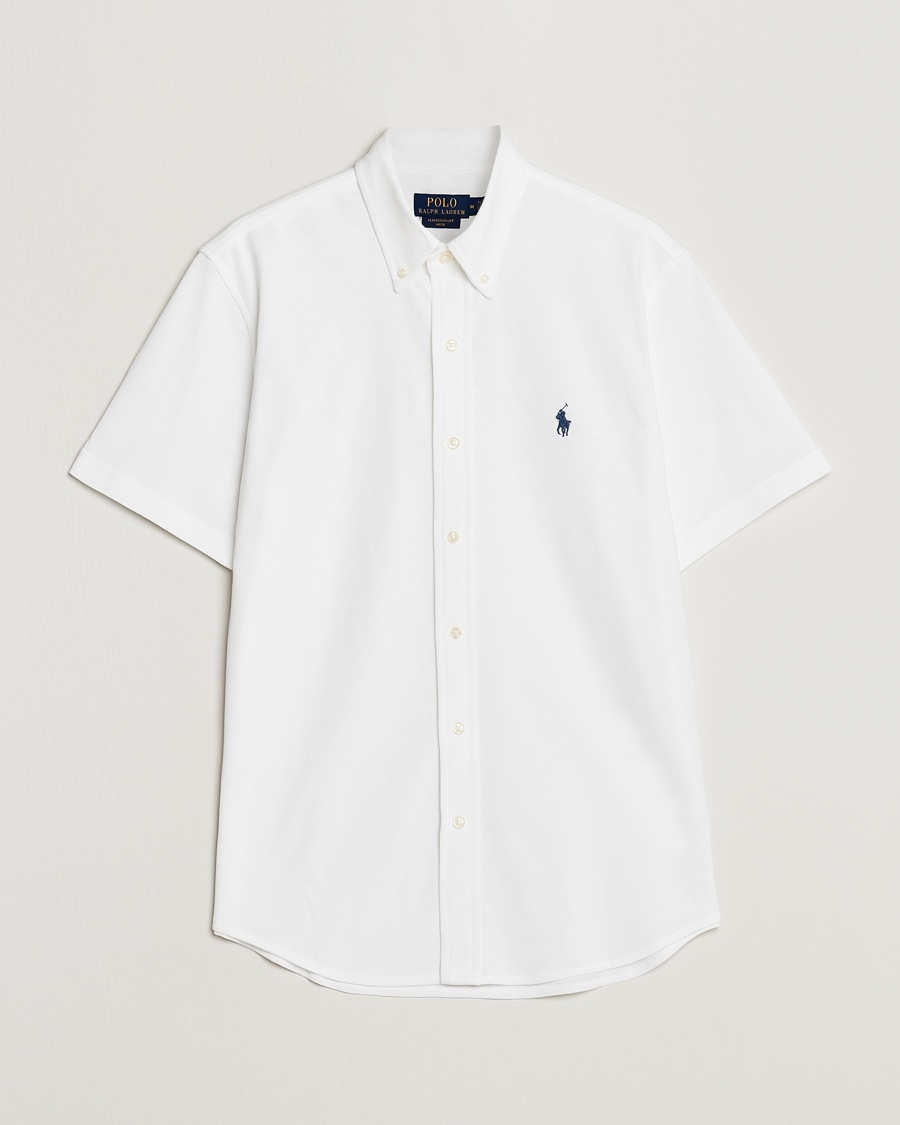 Polo Ralph Lauren Featherweight Mesh Short Sleeve Shirt White – Wit