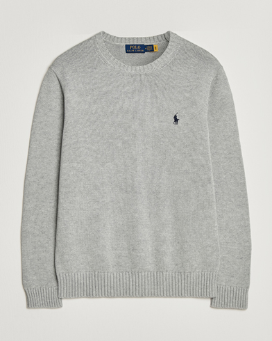 Polo Ralph Lauren Cotton Crew Neck Sweater Andover Heather – Grijs