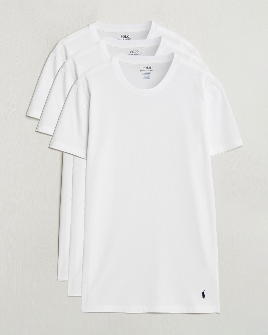 Heren | Business & Beyond - Casual | Polo Ralph Lauren | 3-Pack Crew Neck T-shirt White