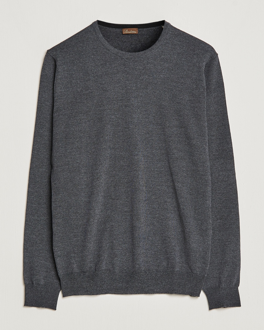 Stenströms Merino Crew Neck Anthracite – Grijs