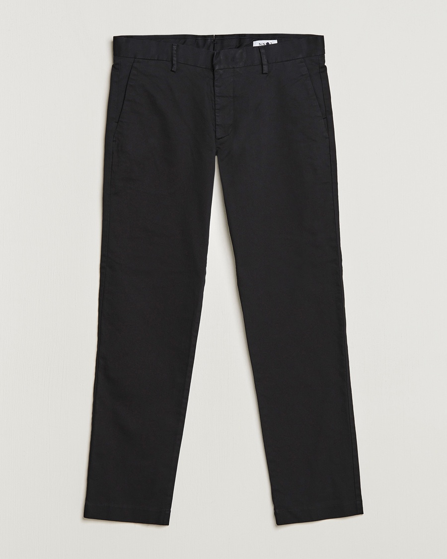 NN07 Theo Regular Fit Stretch Chinos Black – Zwart