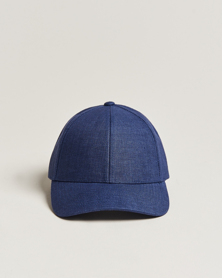 Varsity Headwear Linen Baseball Cap Oxford Blue – Blauw