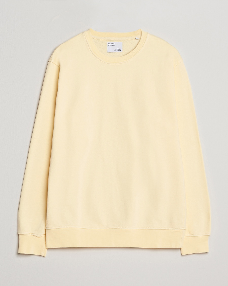 Colorful Standard Classic Organic Crew Neck Sweat Soft Yellow – Geel