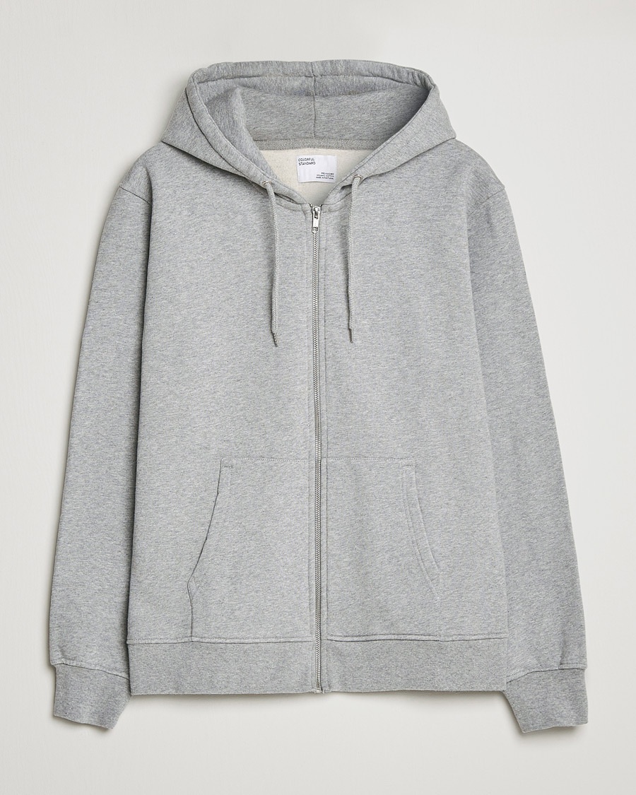 Heren | Basics | Colorful Standard | Classic Organic Full Zip Hood Heather Grey