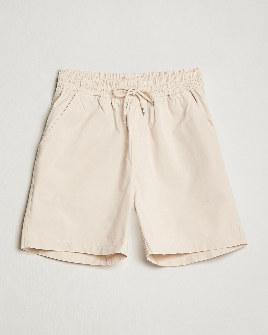 Colorful Standard Classic Organic Twill Drawstring Shorts Ivory White – Beige
