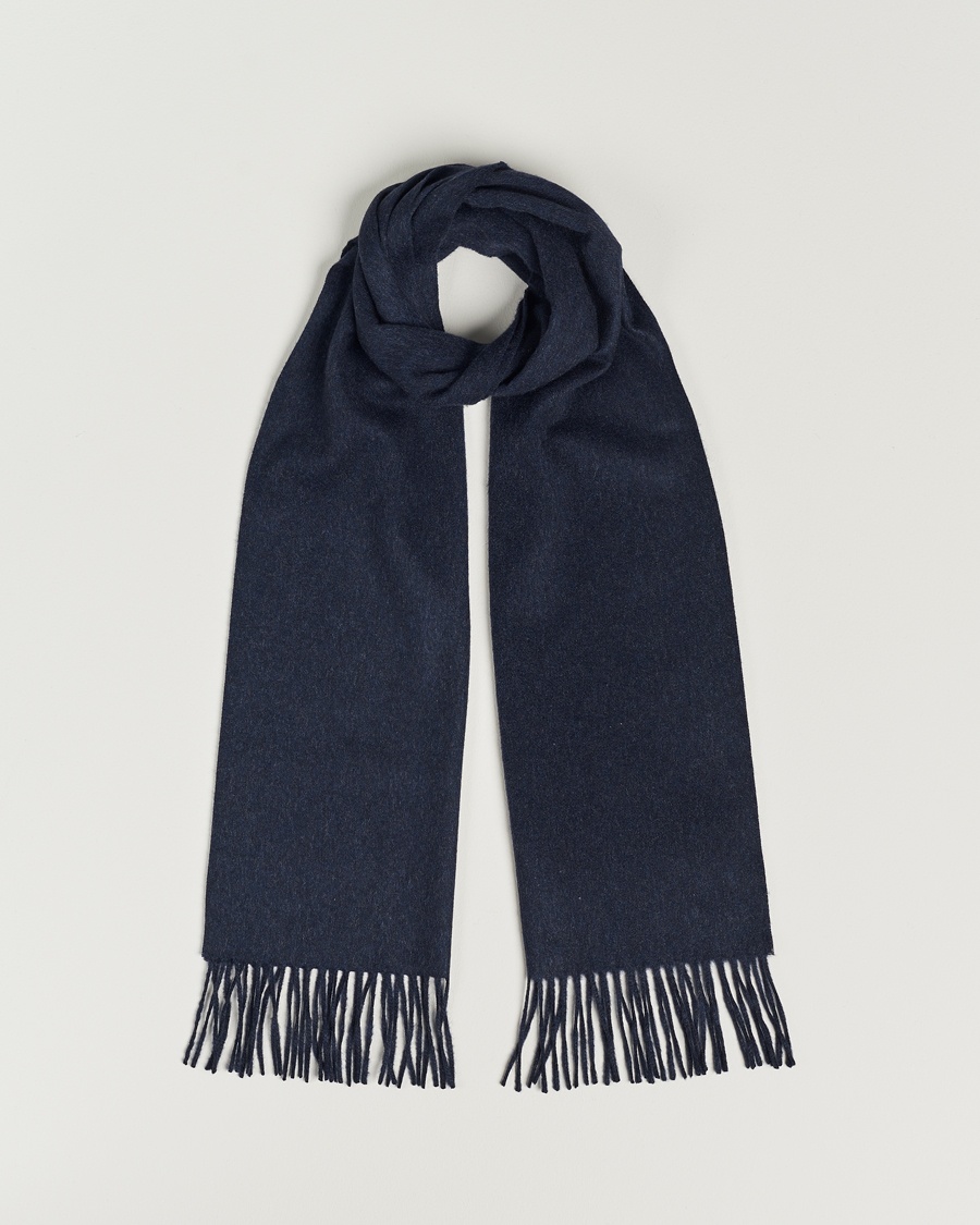 Piacenza Cashmere Cashmere Scarf Navy Melange – Blauw