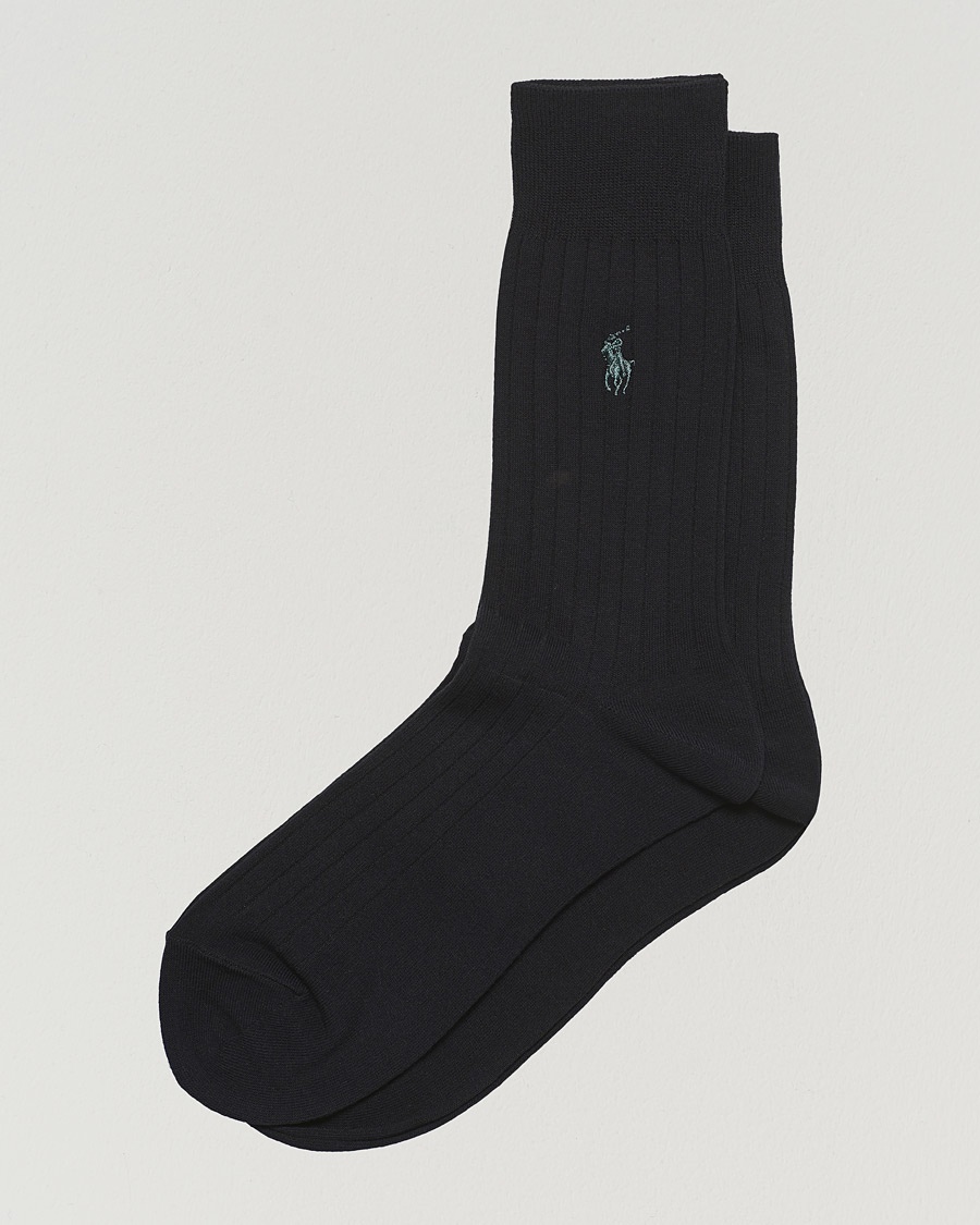 Polo Ralph Lauren 2-Pack Egyptian Cotton Socks Black – Zwart